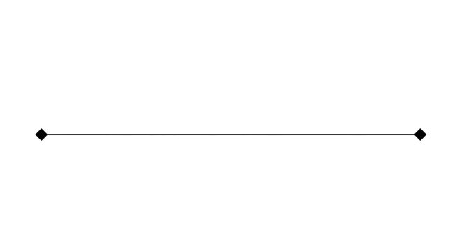 Horizontal divider line with diamond shaped ends