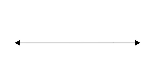 Horizontal straight line with arrows on both ends