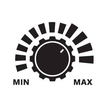 Volume Control Knob Turned to Max Maximum Sound Dial Icon
