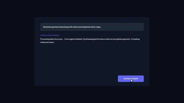 Enterprise artificial intelligence chat engine generating analytics dashboard and compiling data into a document
