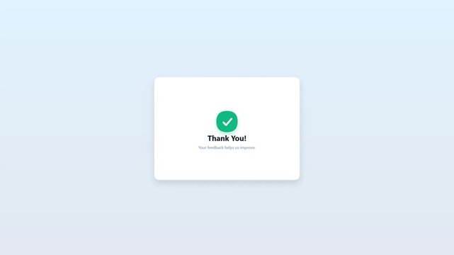 Clean interface animation displaying an average three star customer satisfaction rating with blue accents