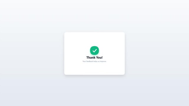 User interface animation of a client giving excellent five star feedback on white background