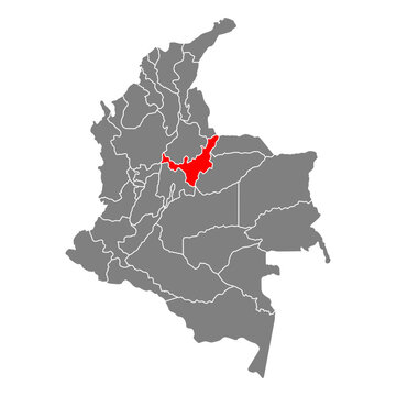Boyaca of Colombia map shape, travel web flat concept icon vector illustration .