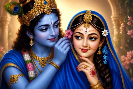 Radha Krishna royal look style 