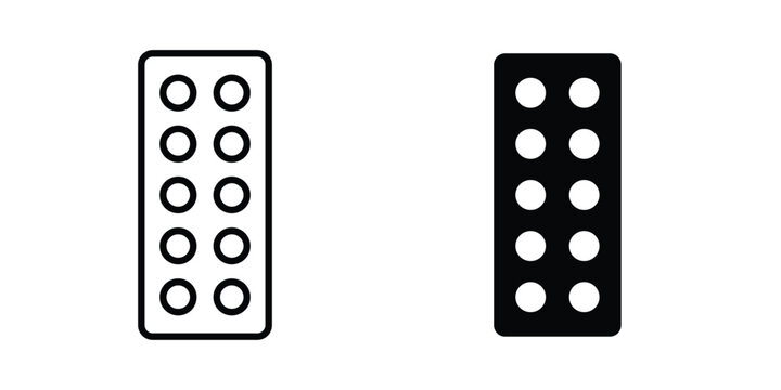 Pill blister pack icon