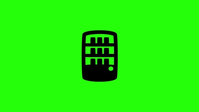 High quality 4K video showing an automated food snack and beverage vending machine silhouette bouncing. Creative technical asset for mall facility vlog.