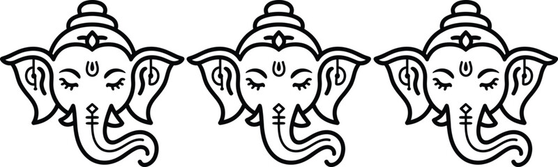 Three elephants with raised trunks standing side by side © MelonChandro