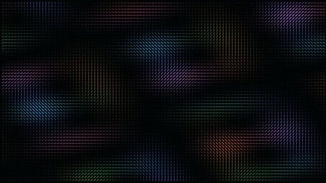 Colorful abstract wave pattern of swirling digital dot grid