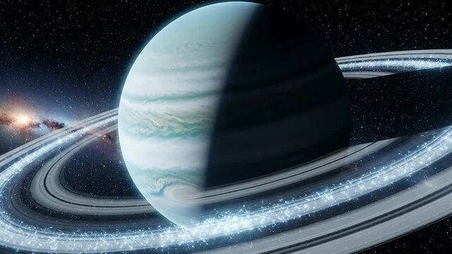 Saturn planet, ring system, space background, astronomy, celestial body