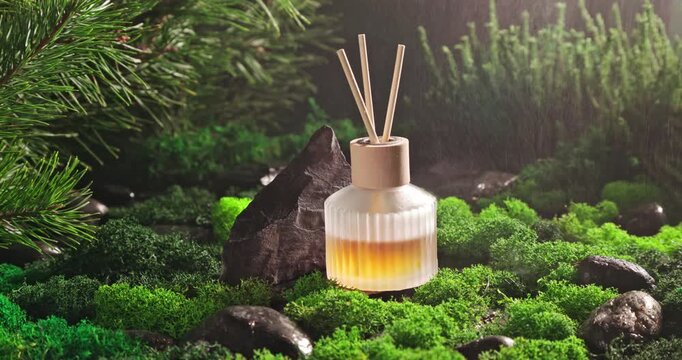 Fresh fragrance diffuser as the scent of damp forest.