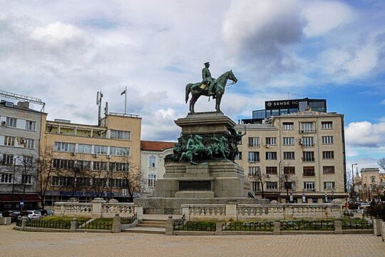 sofia, bulgarien - 22.03.2026 - reiterdenkmal des russischen kaisers alexander dem zweiten