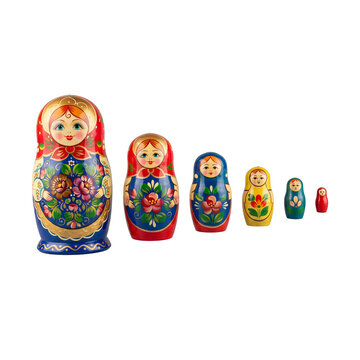 Hand-Painted Traditional Russian Nesting Dolls