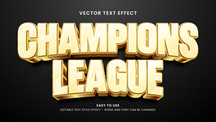 champions league editable text effect 3d vector © cuplis design