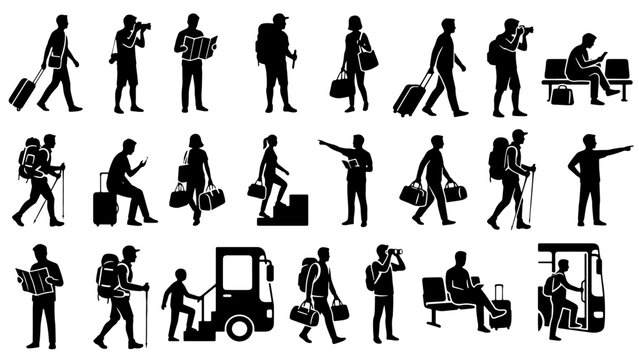 Adventure travelers planning scenic journeys with maps and digital guides, exploring destinations confidently through smart navigation worldwide.