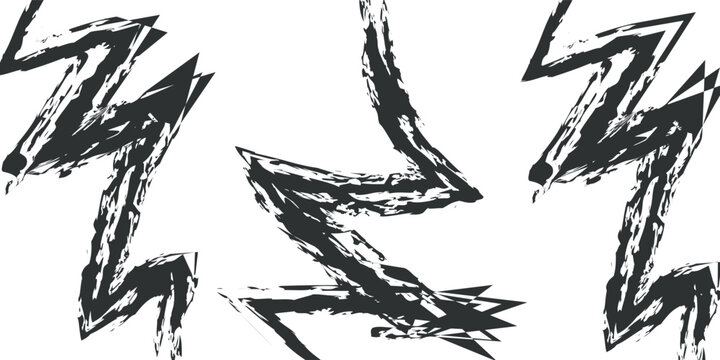 Abstract black and white background with torn paper edge and circles