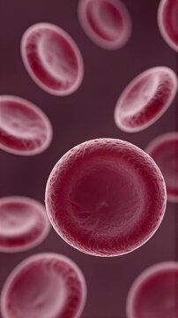 AI-generated: Red blood cells are seen under extreme magnification.