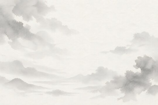 Abstract Japanese Ink Flow Texture with Minimal Zen Style