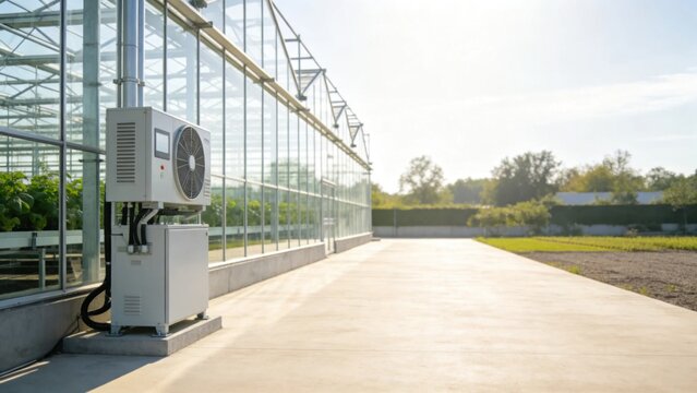 Modern smart greenhouse with automated climate control syste