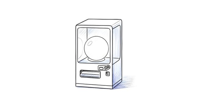 Modern transparent office printer scanner machine illustration vector.