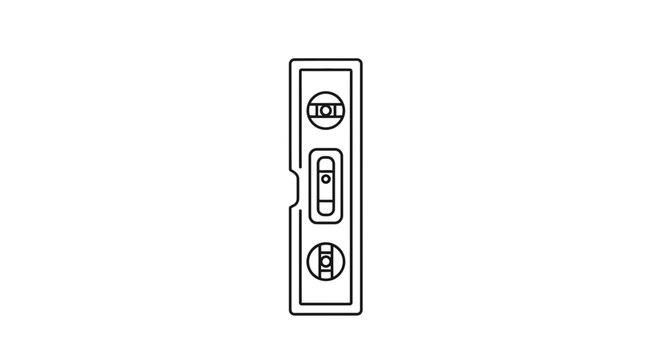 A simple line art illustration of a spirit level tool.