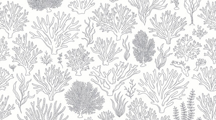 Hand Drawn Coral Reef Seamless Pattern © TDF CREATIVE