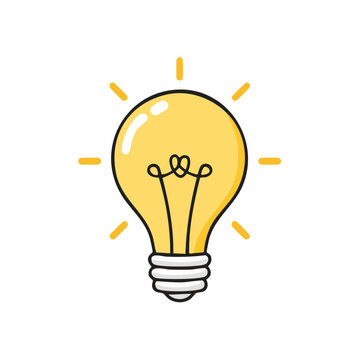 Brightly glowing light bulb illustration representing a new idea or innovation