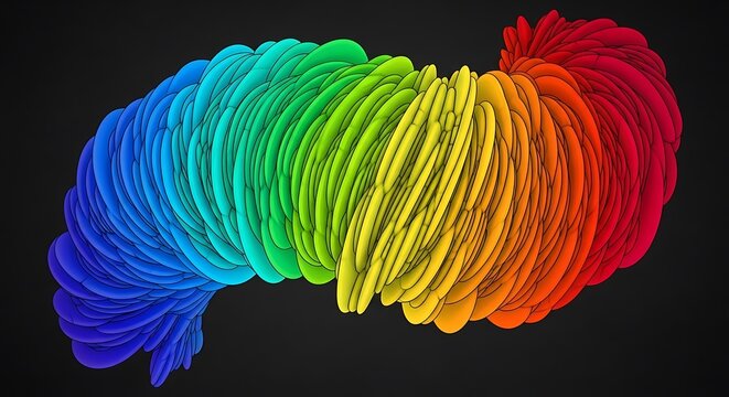 Colorful 3D rendered brain with neural pathways visualization.