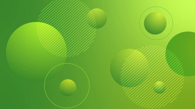 Abstract gradient with 3d spheres and line pattern background animation
