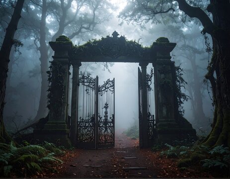 Forest Gate in Fog.