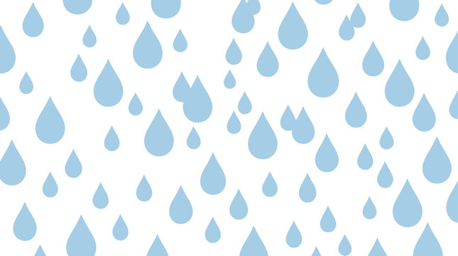 Blue raindrop pattern on white background, raindrops water