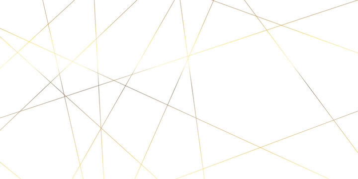 Elegant abstract gold and bronze geometric line background with thin intersecting metallic network pattern on transparent surface luxury minimal vector design for wedding invitations banners covers. 