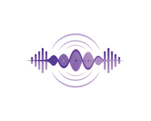 Abstract music sound wave background with barcode business graph concept vector illustration design © RazuAhmed