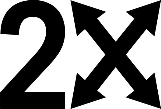 Double Multiplier Icon 2x