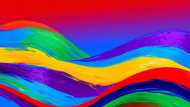 Vibrant abstract colorful waves