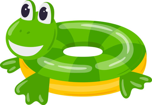 Happy frog floaty inflatable swimming ring for summer fun