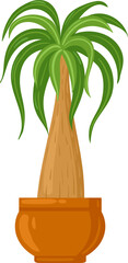 Obraz premium Potted palm plant illustration adding a touch of nature indoors with green leaves