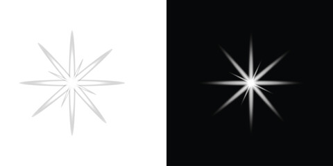 Obraz premium Radiant light rays bursting from a central point with abstract glow effect