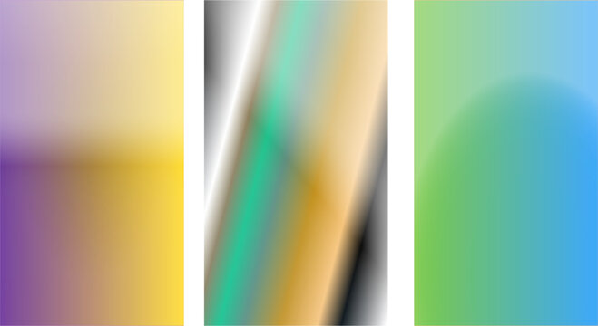 Abstract bright and light multicolor mobile phone backgrounds for smartphone screen mobile wallpaper set