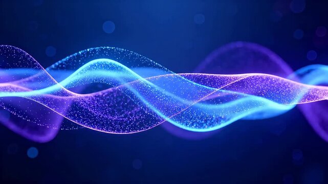 Abstract glowing wave patterns