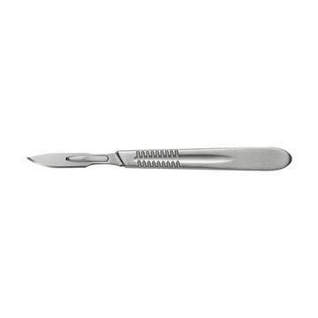 Close-up of metal scalpel