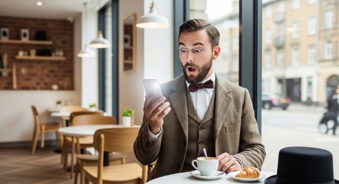 businessman in cafe