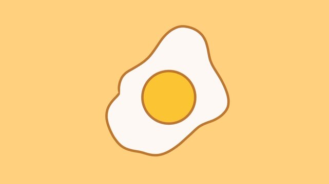 fried egg vector illustration