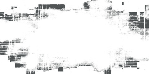Fototapeta premium Grunge texture background with distressed black and white vector overlay, border style grunge texture with stains.