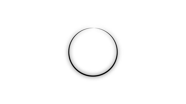 ​Minimalist white line loading circle animation on digital monitor screen . 4k animation video ....