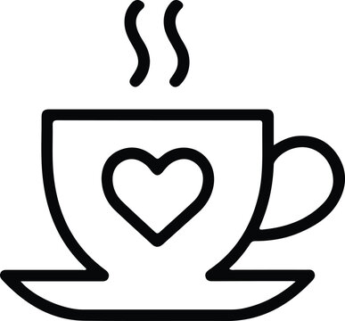 Black silhouette moka pot icon, coffee cup design, minimalistic hot beverage illustration, representing espresso, caf&eacute; culture