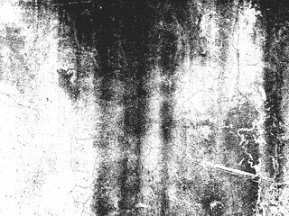 Obraz premium Distressed grunge texture background, black and white weathered wall surface, grainy concrete overlay with cracks and stains for vintage design