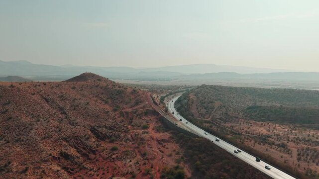 Kohat city tunnel road ariel view khyber Pakhtunkhwa Pakistan