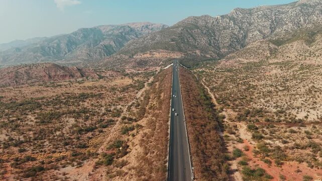 Kohat city tunnel road ariel view khyber Pakhtunkhwa Pakistan