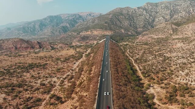 Kohat city tunnel road ariel view khyber Pakhtunkhwa Pakistan