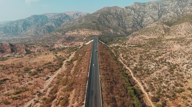 Kohat city tunnel road ariel view khyber Pakhtunkhwa Pakistan